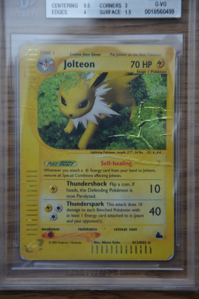 Pokémon - 1 Graded card - Jolteon H12 - Beckett 2.5 - Various sets #3.2
