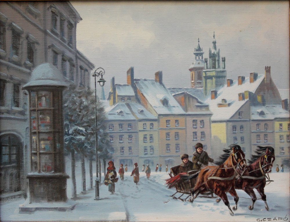 Georges Csapo (1910-?) - Winter scene from Warsaw #2.1