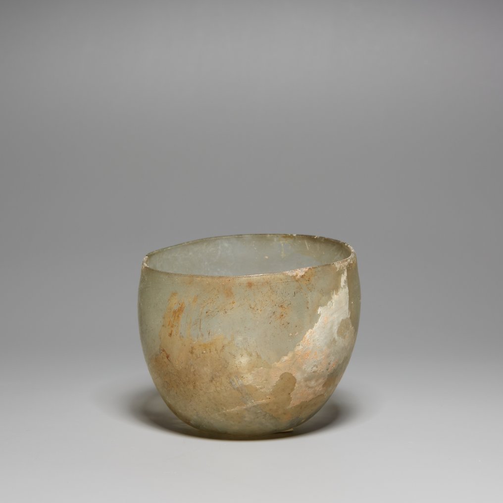 Αρχαία Ρωμαϊκή Γυαλί Αγγείο. 1ος - 2ος αιώνας μ.Χ. Ύψος 5,5 εκ. Ακεραίο! Ιδιωτική συλλογή του Clément Massier (1844 - #1.0