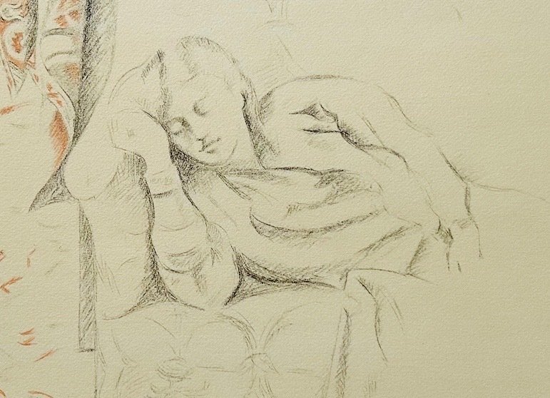 Balthus, Balthasar Kłossowski de Rola dit (1908-1921) - La sieste - Lithographie originale signée et numérotée #4.3