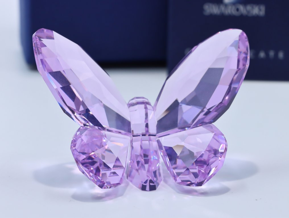 Statuetta - Swarovski Kristal - Vlinder violet (Boxed + certificate) - Cristallo #1.0