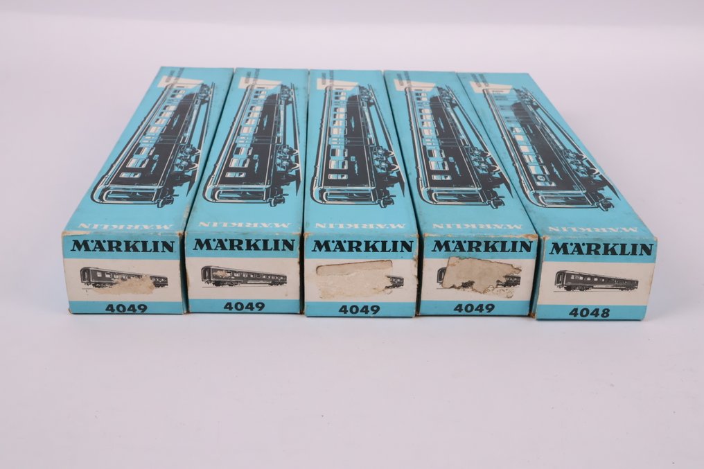 Märklin H0轨 - 4048/4049 - 模型火车客运车厢 (5) - 五个Plan E车厢 - NS #2.1