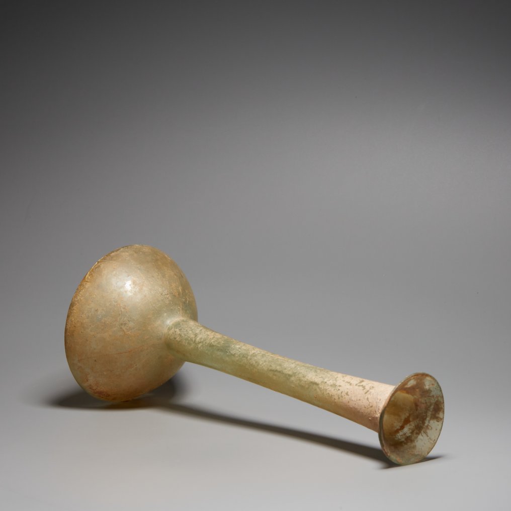 古羅馬 玻璃 药膏。公元1至3世纪。高16厘米。来自苏富比拍卖行。 #4.3