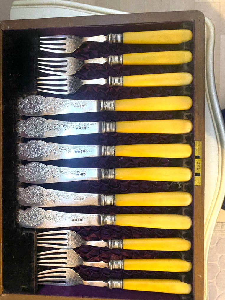 Feuillage  ciselé - 餐具套装 (12) - 镀银 #3.2