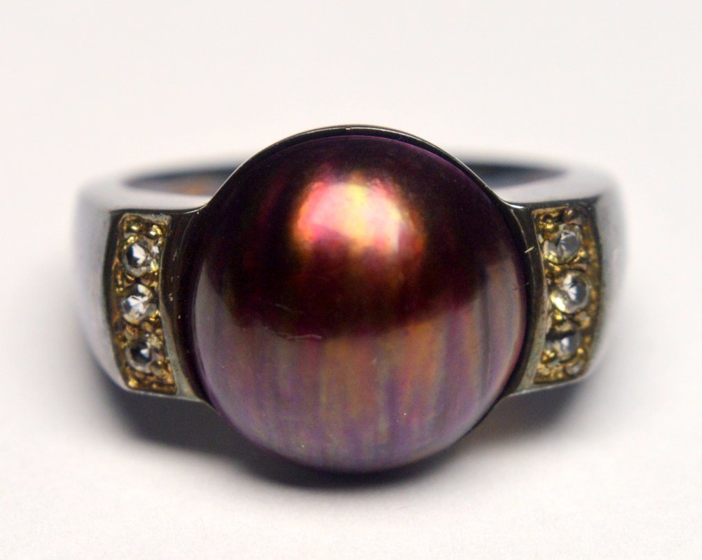 Ingen mindstepris - Ring 925 sølv - Brown Mabe Pearl #1.0