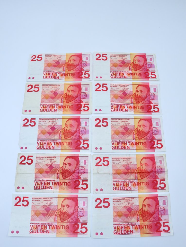 Netherlands. - 10 x 25 Gulden - 1971 - Sweelinck - Pick 92  (No reserve price) #1.0