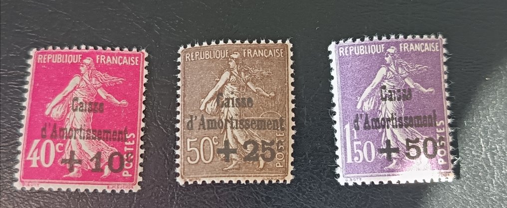 法国 1931/1928 - 最后两批系列以及折旧基金的编号252和256。 #1.0