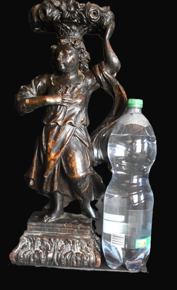 雕刻, Figure allégorique - 47 cm - 木 #1.0