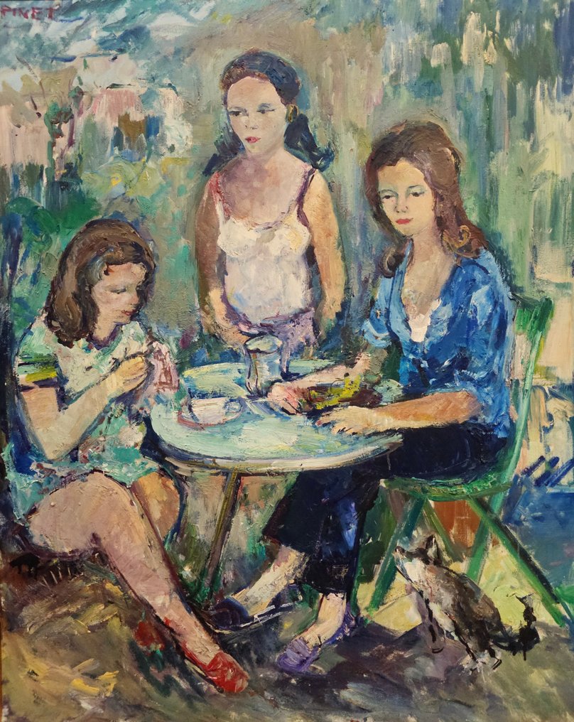 Enrique Pinet Pàmies (1912–1974) - XL FORMAT - An Intimate Afternoon in the Garden #1.0