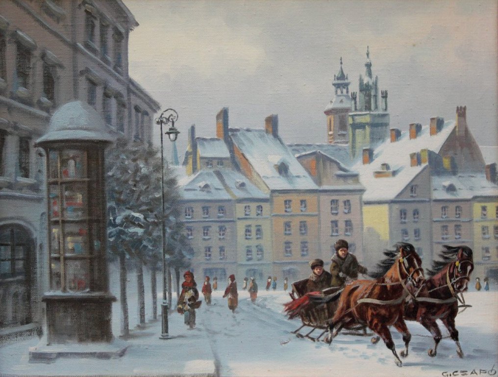 Georges Csapo (1910-?) - Winter scene from Warsaw #1.0