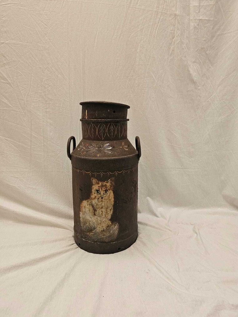 牛奶壺 - Antieke Beschilderde met Bloemfiguren - 鐵 #1.0