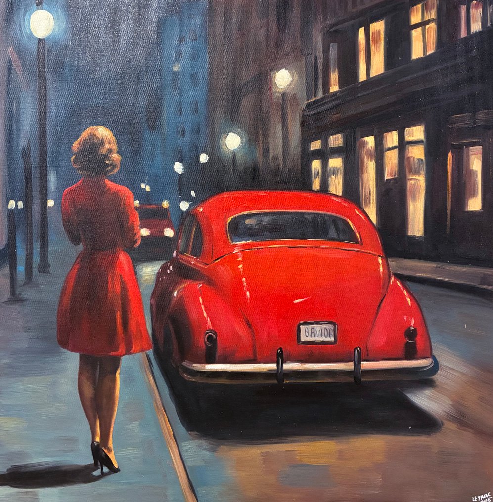 Le Yack - Red car - Handmade! - unique work #1.0