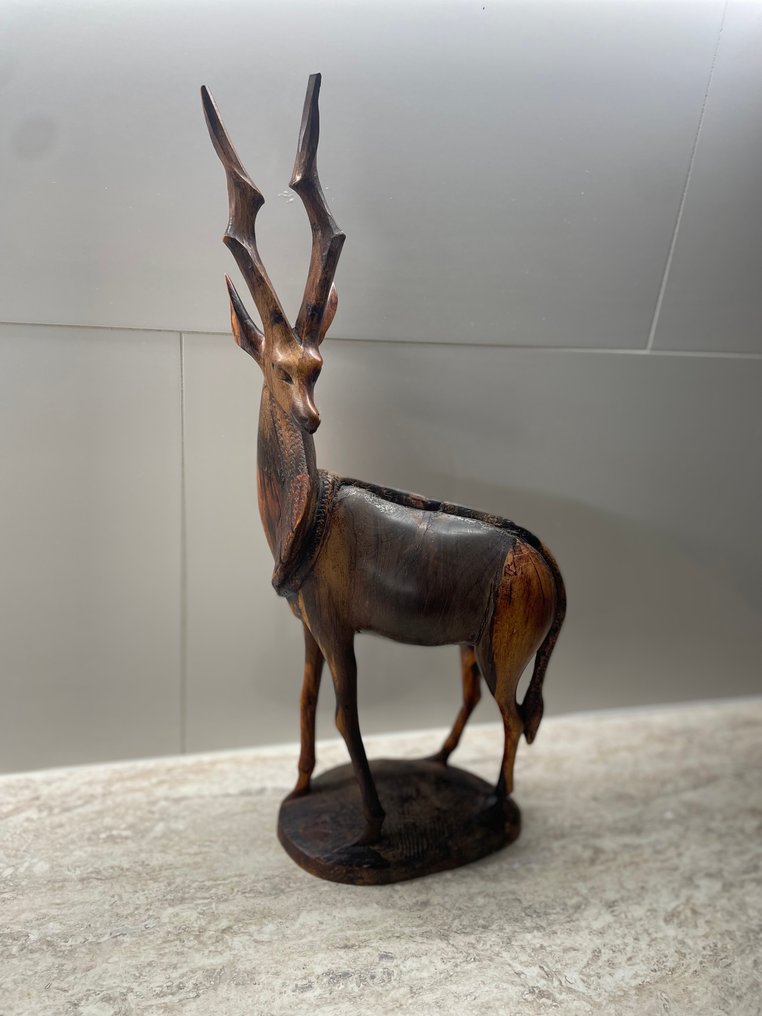 Antilope hout - Udskæring Træ - Afrika  (Ingen mindstepris) #1.0