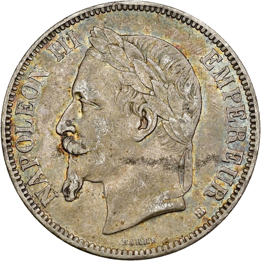 Γαλλία. Napoléon III. 5 Francs 1869-BB, Strasbourg  (χωρίς τιμή ασφαλείας) #1.0