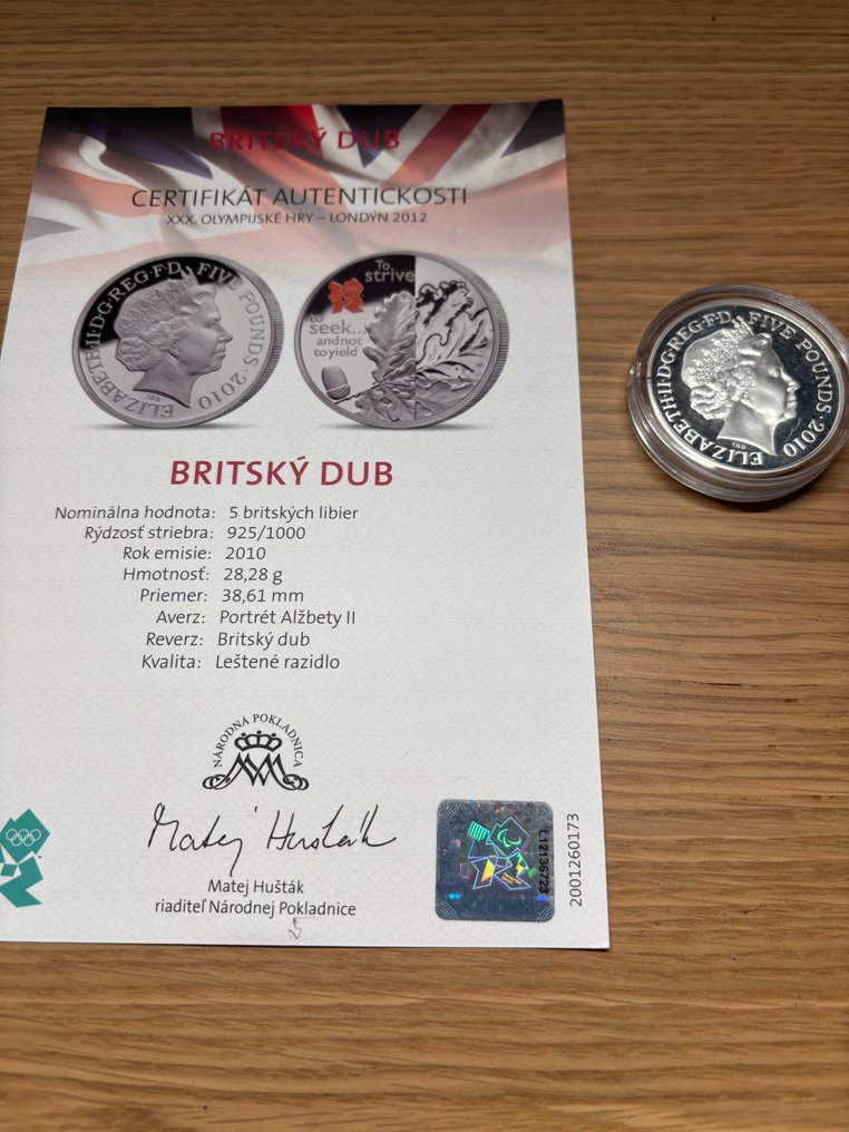 United Kingdom. 5 Pounds 2010 Oak Leaf Body Series (No reserve price) #1.0