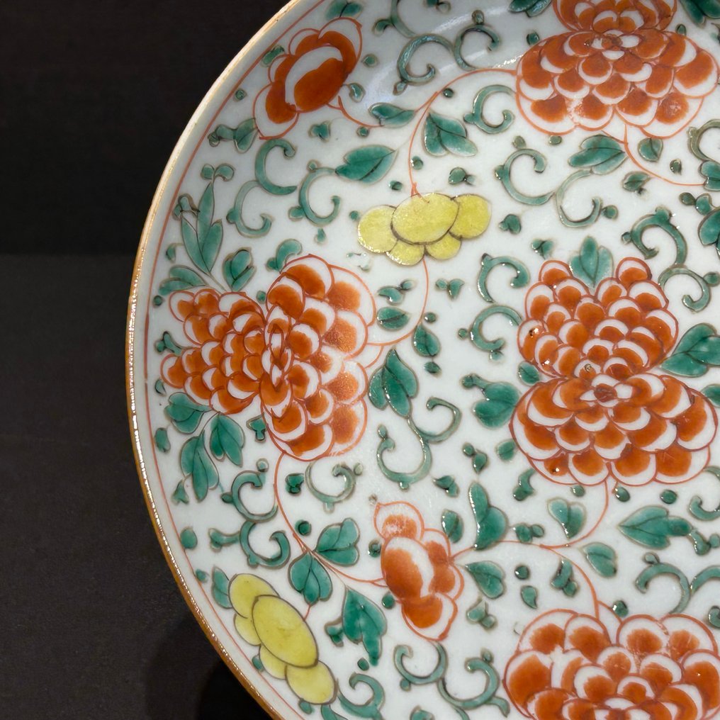 盘子 - 瓷 - 康熙牡丹板 #4.3