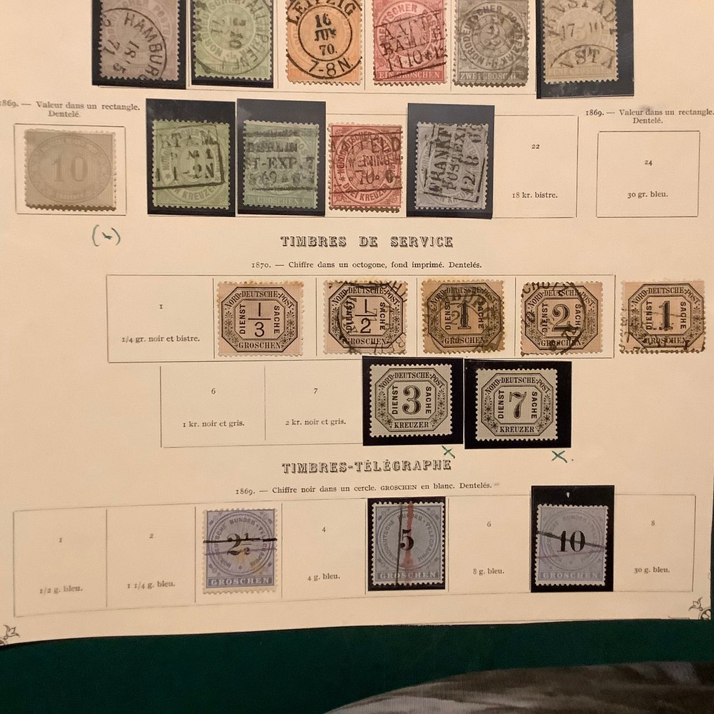 Βόρεια γερμανική Ταχυδρομική Περιοχή 1868/1869 - Συλλογή NDP σε φύλλο άλμπουμ. - Michel 1/26 #3.2