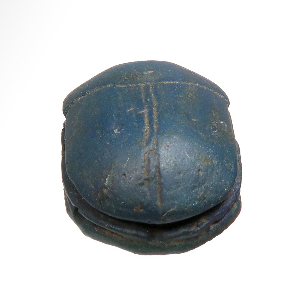 Oud-Egyptisch Faience Hart Scarab #4.3