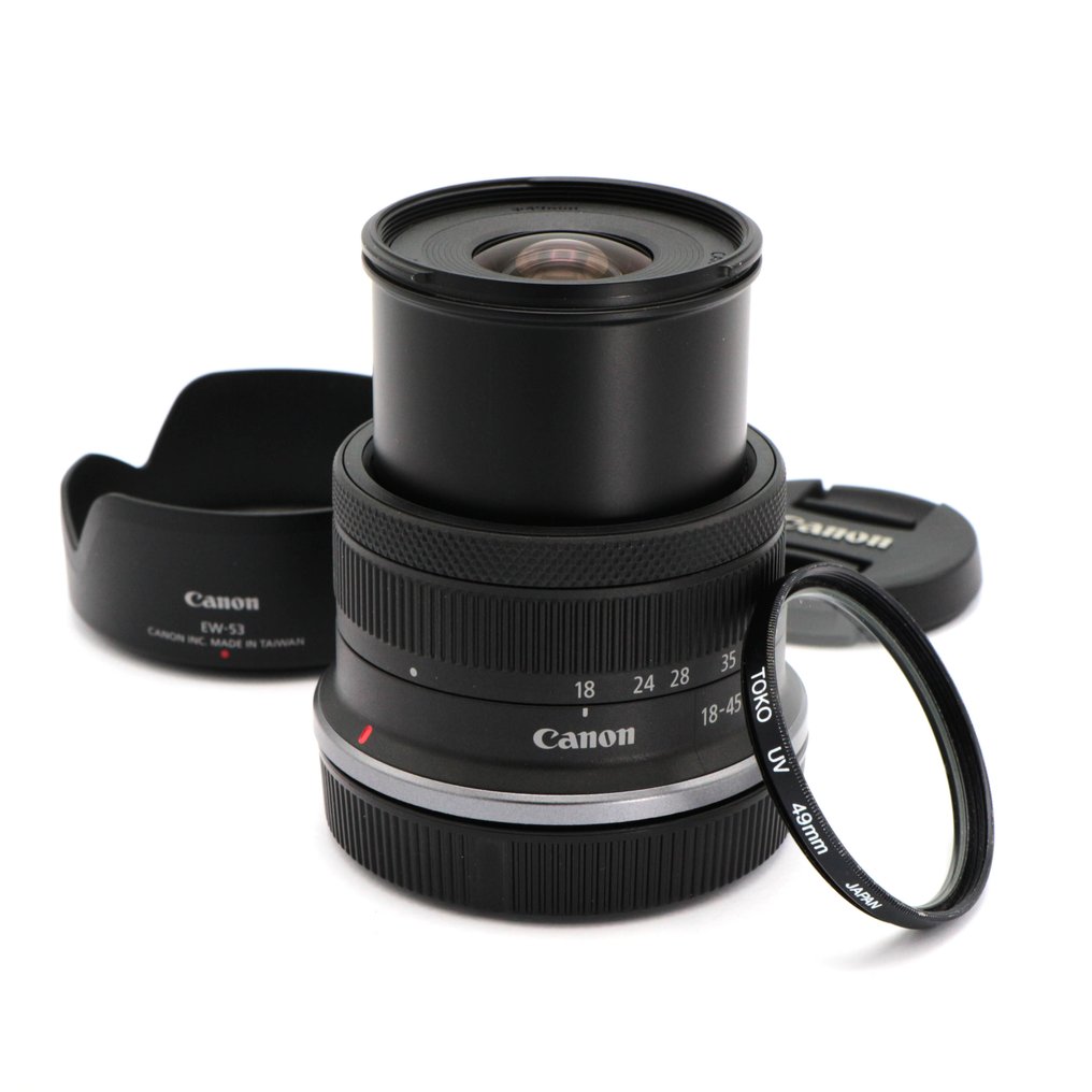 Canon RF-S 18-45mm f/4.5-6.3 IS STM met EW-53 zonnekap Zoomobjektiv #1.0