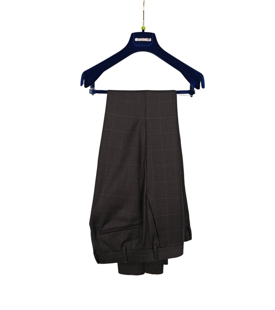 SANTANIELLO RRP 750€ Brown Checked Wool Suit – Made in Italy - 50 IT - Men's suit - New with tags #4.3