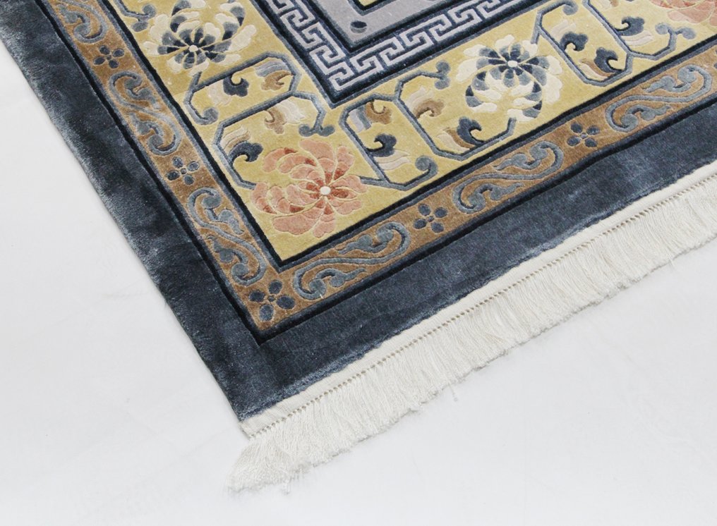 Πρωτότυπο παραδοσιακό καθαρό μετάξι από την Κίνα σε αντίκα μετάξι - Χαλί - 276 cm - 185 cm - Καθαρό μεταξωτό χαλί #3.2