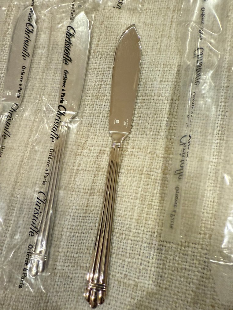 Christofle - Σετ μαχαιροπίρουνων για ψάρι για 12 (25) - Aria - Επάργυρο - Μαχαίρια και πιρούνια για ψάρι κ.λπ. #2.1