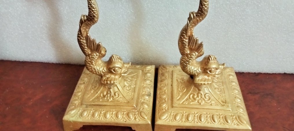 Κηροπήγιο Poisson (2) - Gilt bronze - Σπάνια ζεύγη B μπρονζέ #2.1