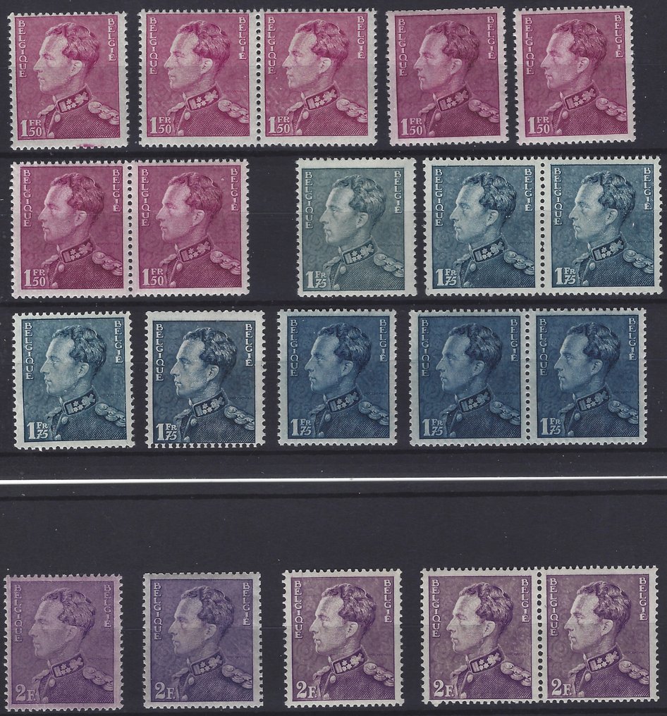 Βέλγιο 1936 - Emission POORTMAN - NUANCES - COB/OBP 429/431 #1.0