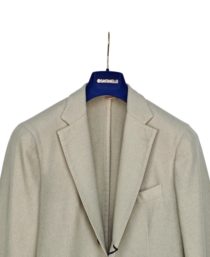 SANTANIELLO RRP 800€ – Washed White Milk 100% Cashmere Casual Blazer – Made in Italy - 48 IT - Blazer - New with tags #3.2