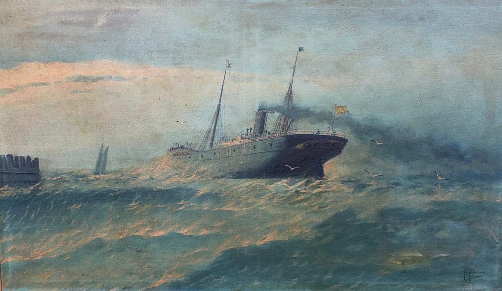 Francisco Blasco (?-1864) - Buque en la mar revuelta #1.0