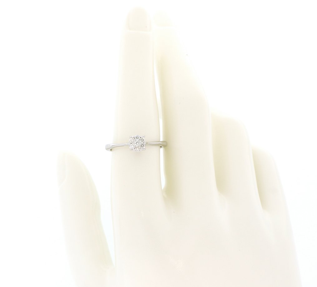 Ingen mindstepris - Ring - 18 kraat Hvidguld -  0.28ct. tw. Diamant (Natur)  #1.0