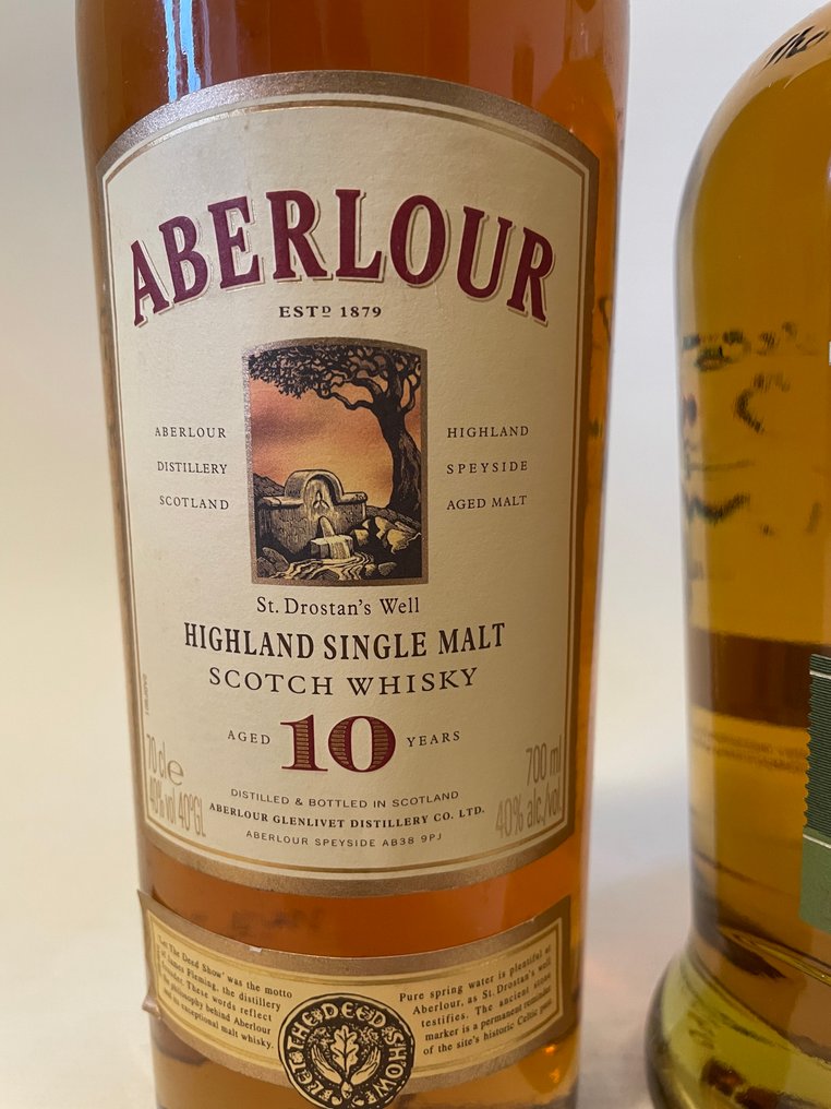 Tomatin 12 years old Bourbon & Sherry Casks & Aberlour 10 years old  - b. anii 2000, anii 2010 - 70 cl - 2 sticle #2.1