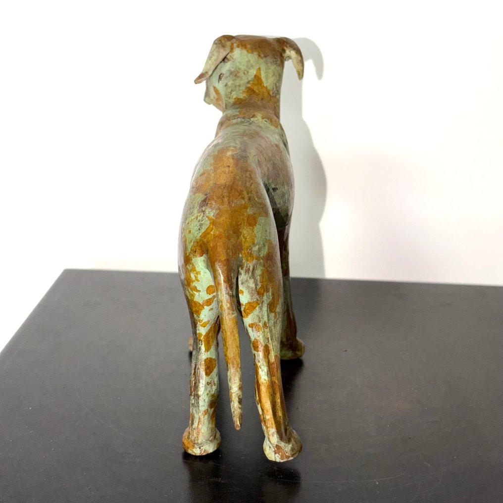 Abdoulaye Derme - Γλυπτό, Chien stylisé en bronze - 16 cm - Μπρούντζος #4.3
