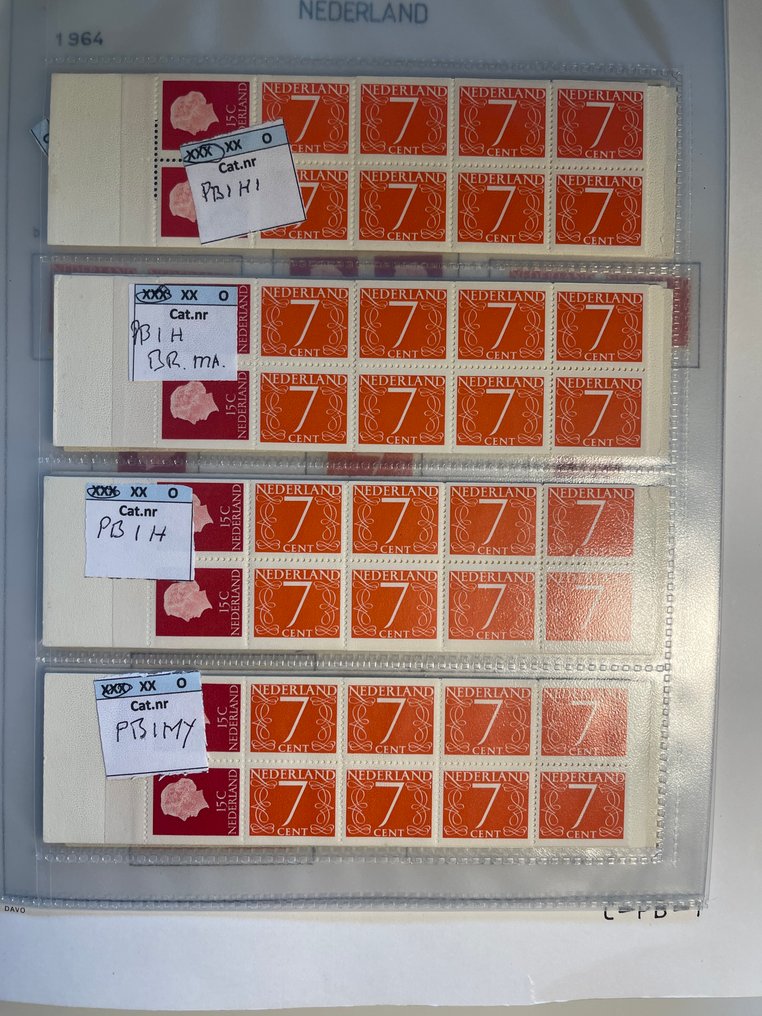 Netherlands 1964/2006 - Extensive collection of stamp booklets and combinations in 4 Davo albums. #3.2