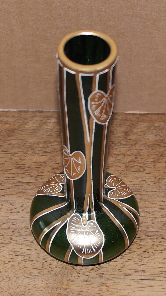 Βάζο -  Jugendstill  - Jaspisglas - Γαλλική Harrachse γυαλί #1.0