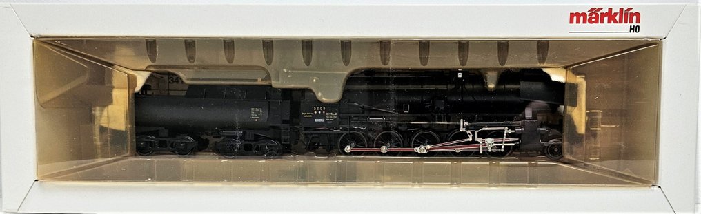 Märklin H0 - 34158 - Ατμομηχανή με όχημα μεταφοράς (1) - 56 "Cockerill" - CFL #2.1