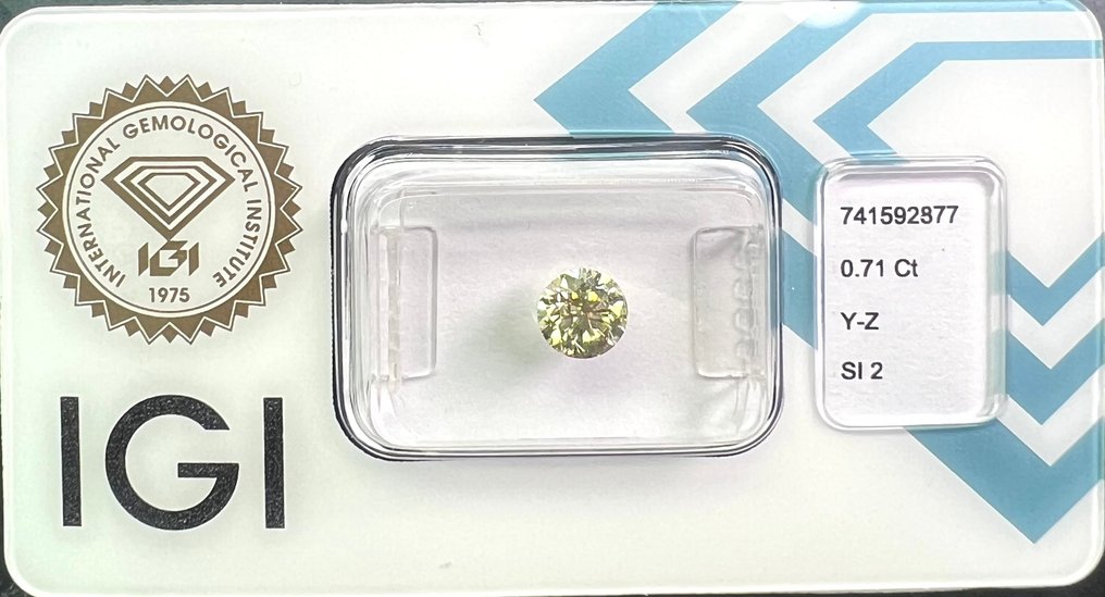 没有保留价 - 1 pcs 钻石  (天然)  - 0.71 ct - 圆形 - SI2 微内含二级 - 国际宝石研究院（IGI） #2.1