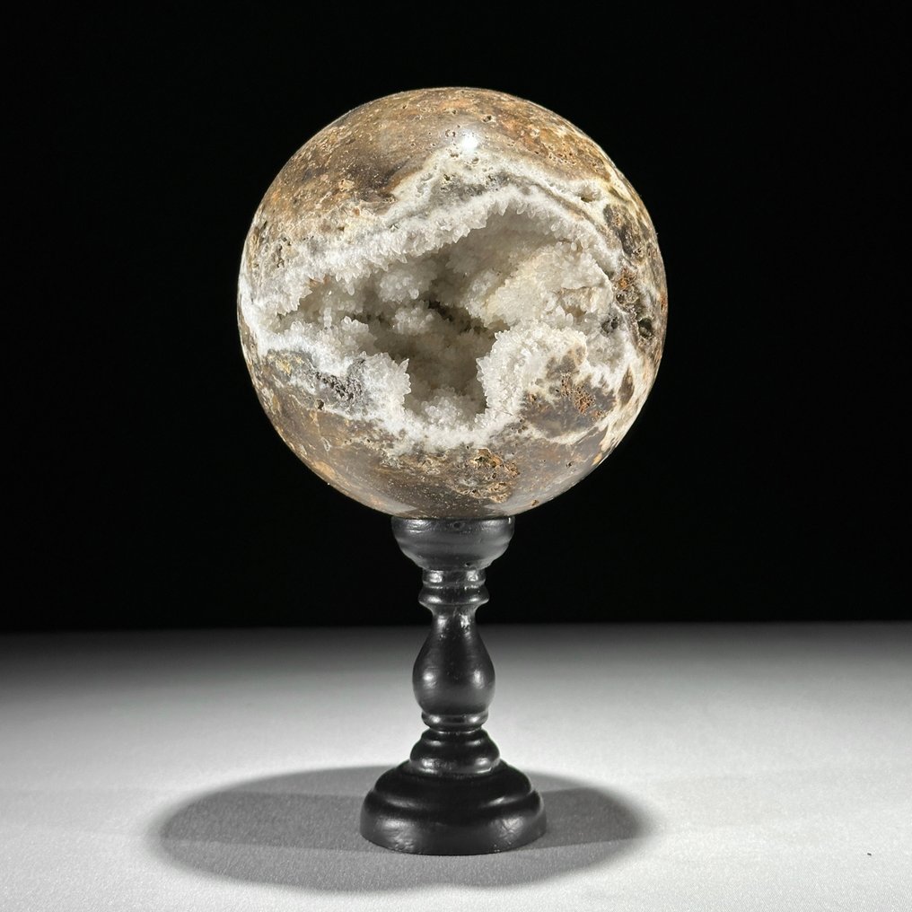 无底价 - 精彩的石英水晶对 放在支架上的球体- 2300 g - (2) #1.0