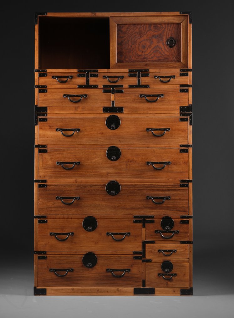 Υψηλό έπιπλο εγγράφων εμπόρου - Ξύλο από κέδρο, ξύλο από παυλωνία. - Ιαπωνία - Meiji period (1868-1912) #4.3