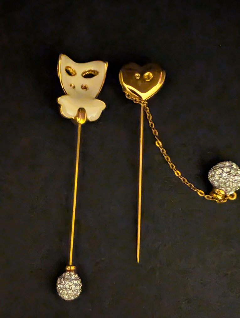 雕像, Swarovski broches - 8.8 cm - 金屬, 镀铑 #4.3