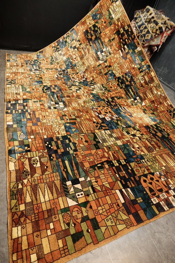 Vorwerk 艺术地毯 – Paul Klee 设计,1970年代,包豪斯现代艺术 - 地毯 - 338 cm - 245 cm #1.0