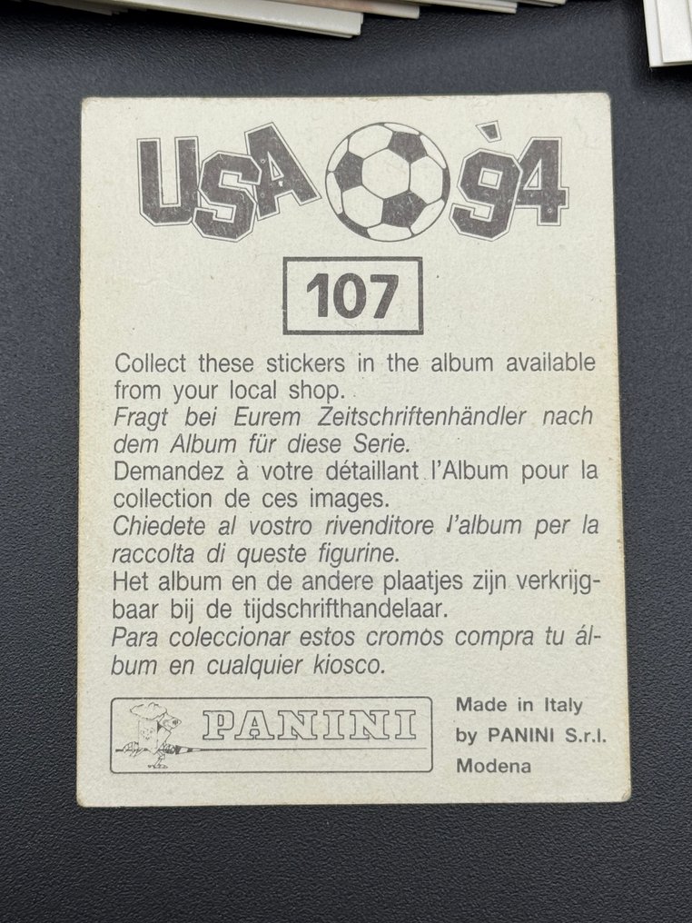 1994 Panini World Cup USA 94 - "MyPaniniWorld Collection" - 1 Empty album + complete loose sticker set - 狀況優良(EX) #3.2