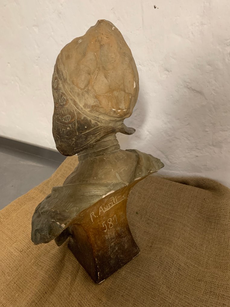 R. Aurili - Άγαλμα, Dutch girl - 52 cm - Γύψος #4.3