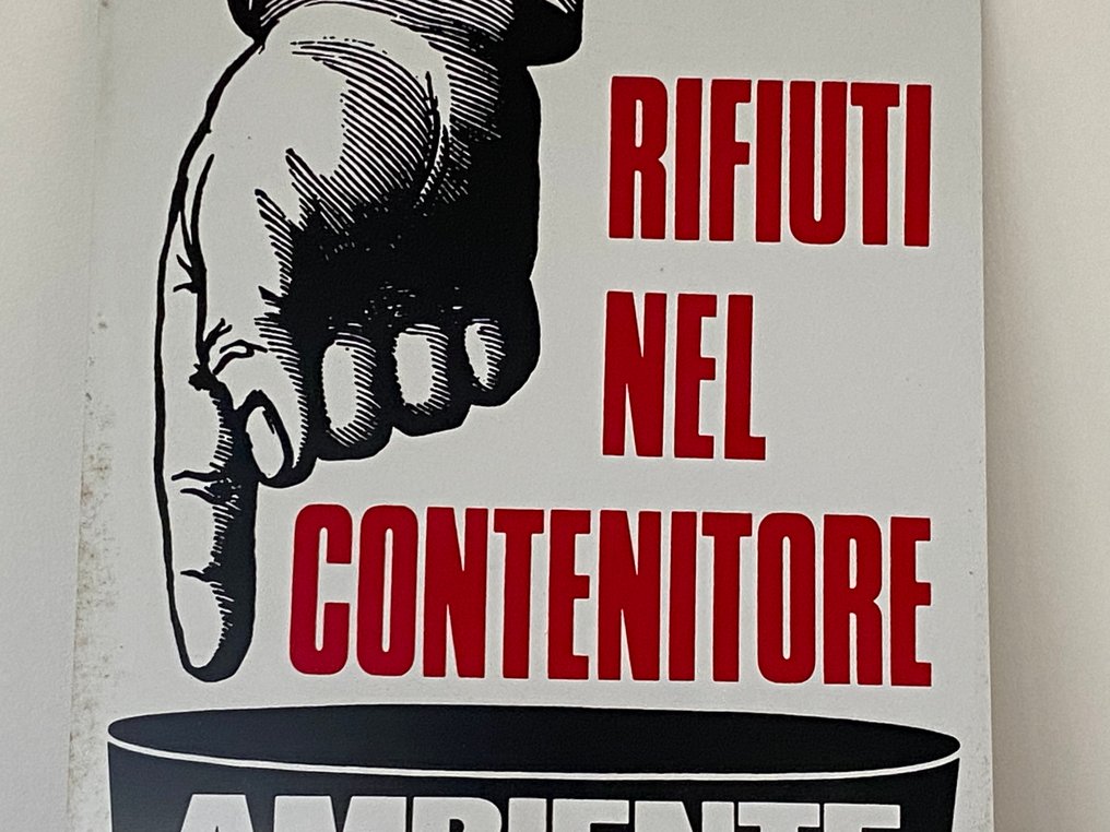 Rifiuti Nel Contenitore - Ambiente Punito / Mod 1294 - Placa - Metal #2.1