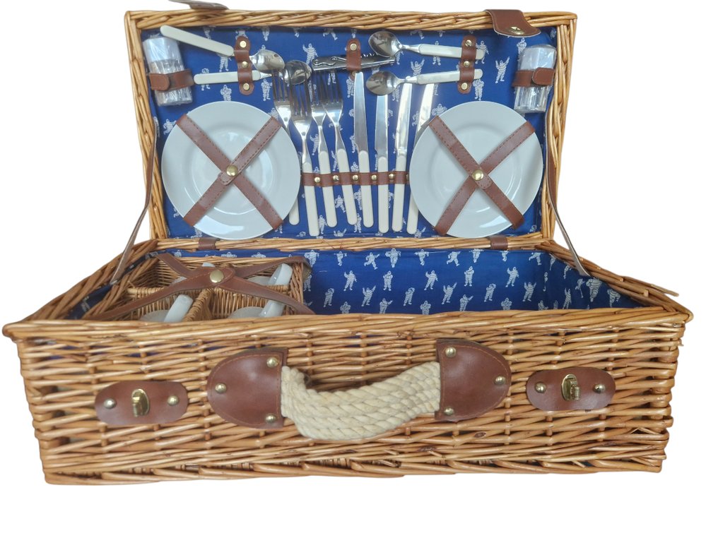 野餐籃 (24) - 皮革, 陶器, 柳条骨架，不锈钢 - 野餐篮 / 行李箱 #4.3