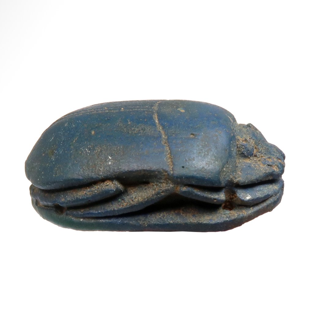 Oud-Egyptisch Faience Hart Scarab #3.2