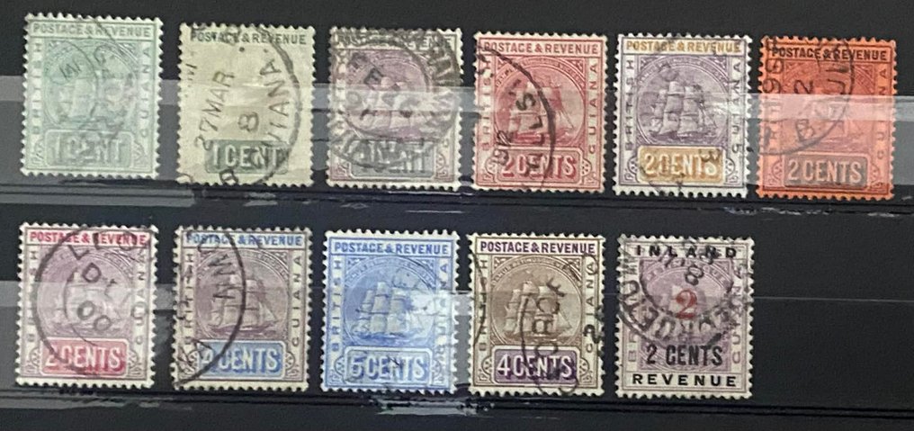 大英國協 1900/1927 - 奥兰治自由邦 1900 年份邮票，带清晰的取消痕迹，英属圭亚那 SG 2024 号，价格 £620 #3.2