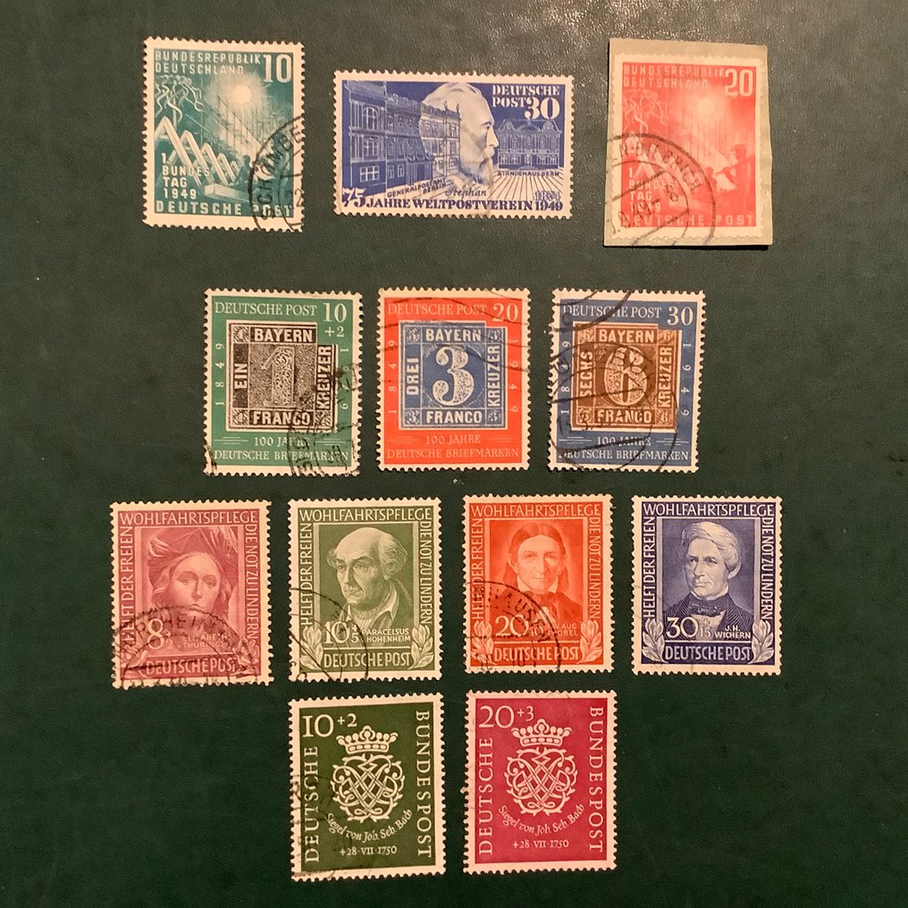 Duitsland, Bondsrepubliek 1949/1950 - Twee jaargangen (U) - Michel 111/122 #1.0