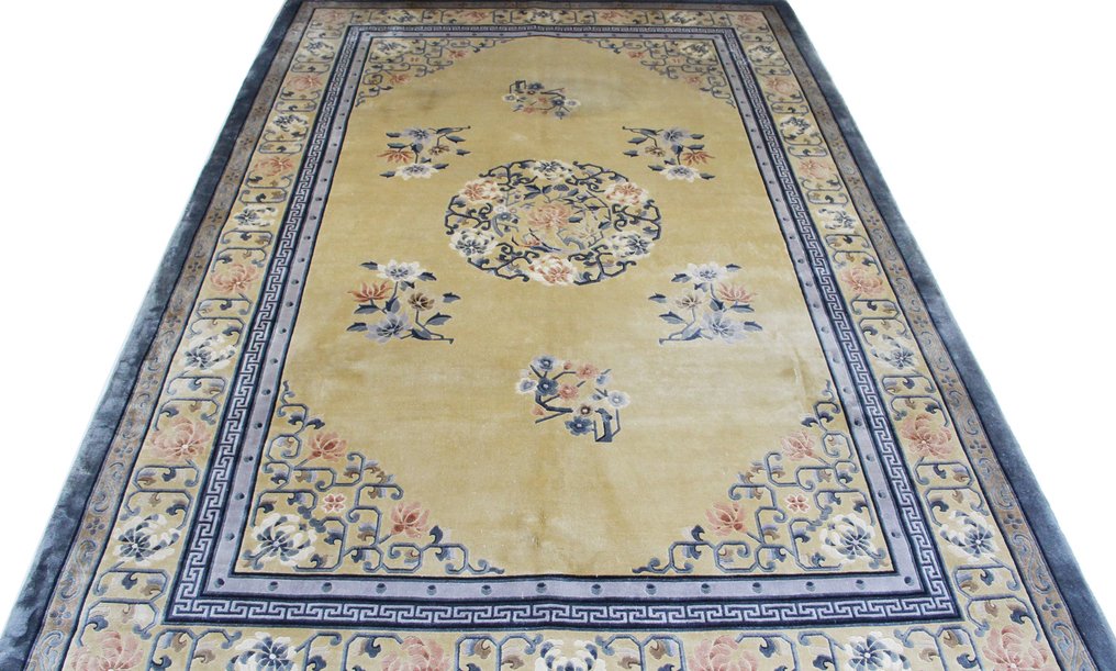 Πρωτότυπο παραδοσιακό καθαρό μετάξι από την Κίνα σε αντίκα μετάξι - Χαλί - 276 cm - 185 cm - Καθαρό μεταξωτό χαλί #2.1