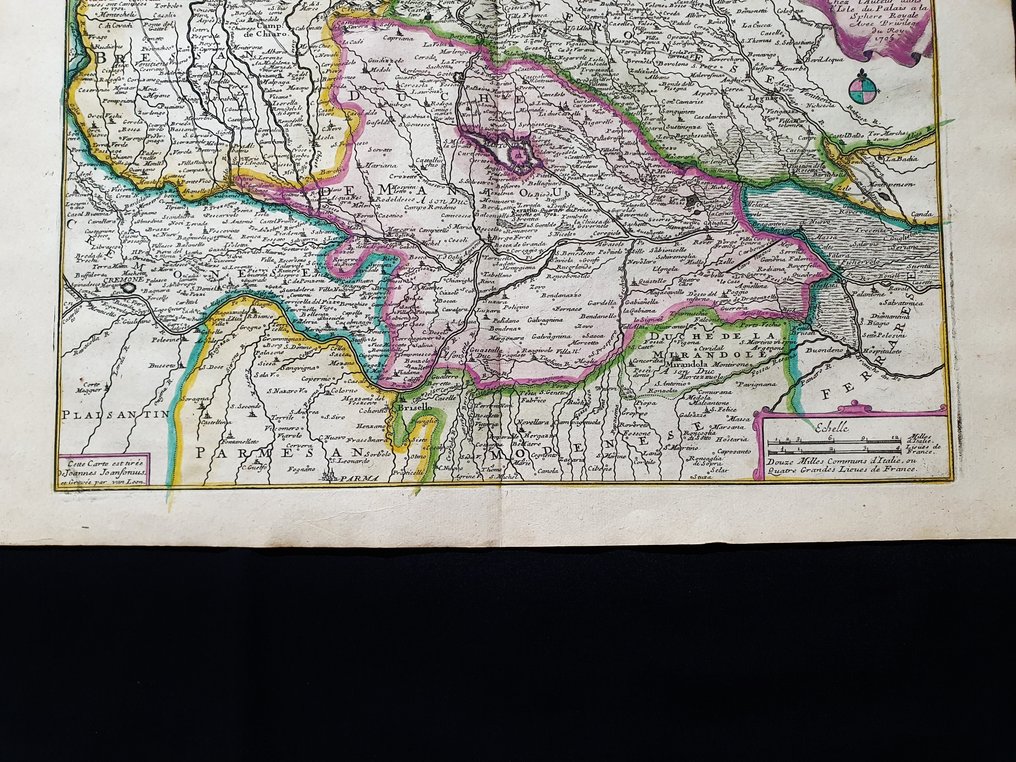 歐洲 - 意大利 / 米兰 / 曼托瓦 / 伦巴第 / 维罗纳 / 布雷西亚 / 克雷莫纳; Nicolas de Fer - Les Duchez de Mantoue et de la Mirandole, avec les territoire de Verone, Brescia et de Cremone - 1701-1720 #3.2